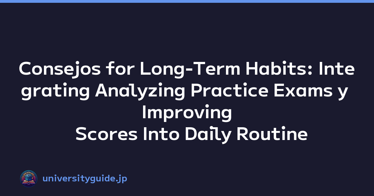 Consejos for Long-Term Habits: Integrating Analyzing Practice Exams y Improving Scores Into Daily Routine