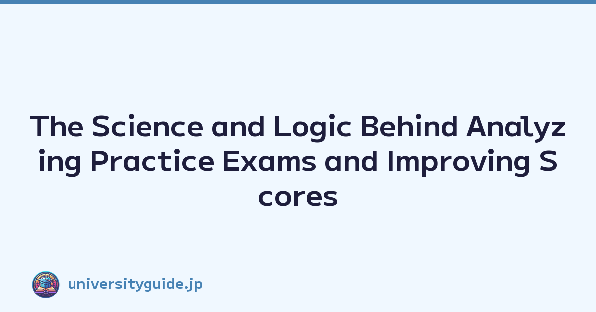 The Science and Logic Behind Analyzing Practice Exams and Improving Scores