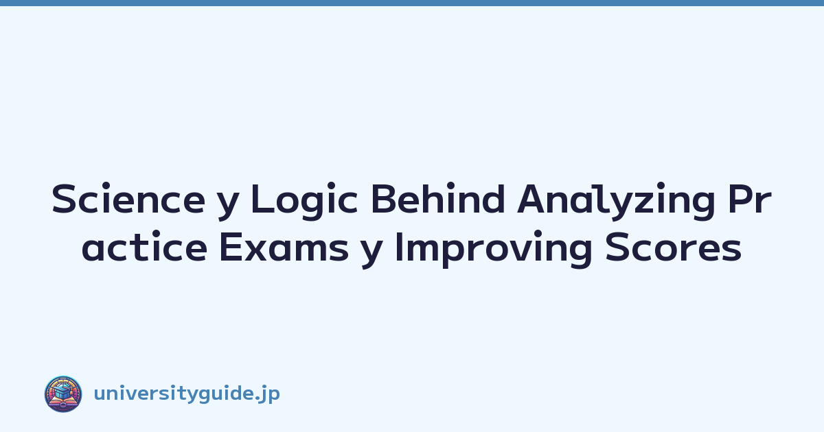 Science y Logic Behind Analyzing Practice Exams y Improving Scores