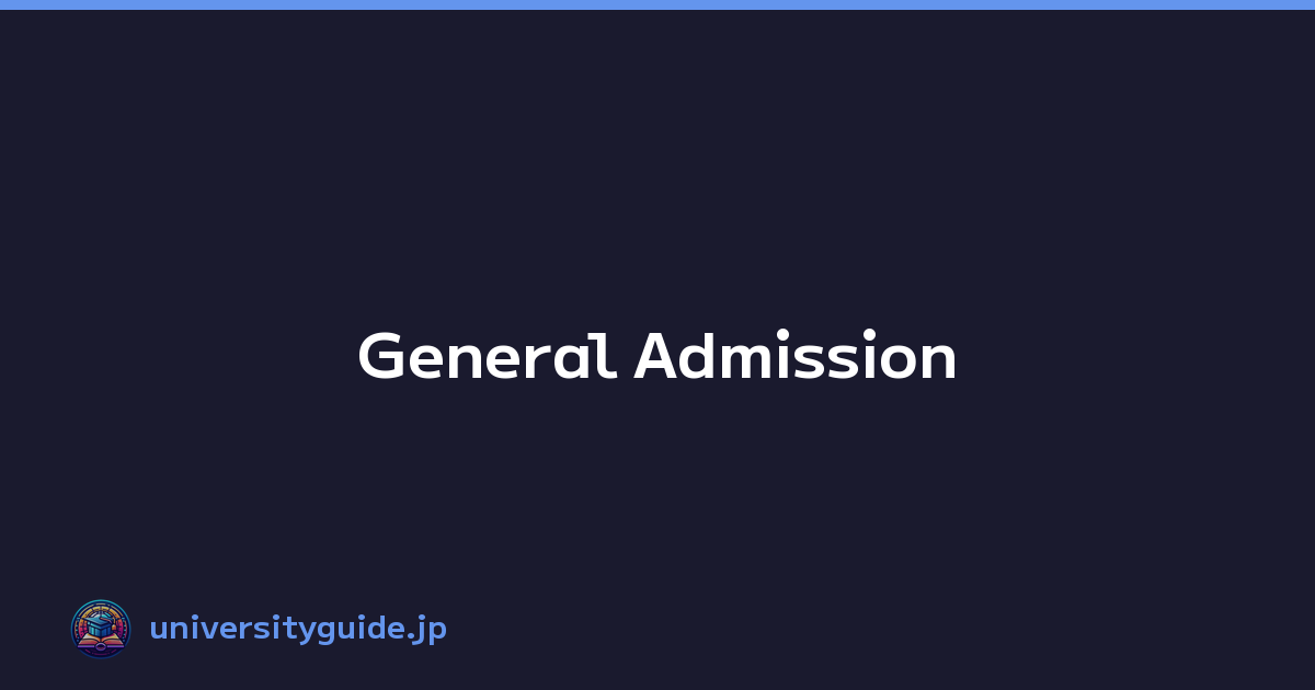 Featured image of post General Admission