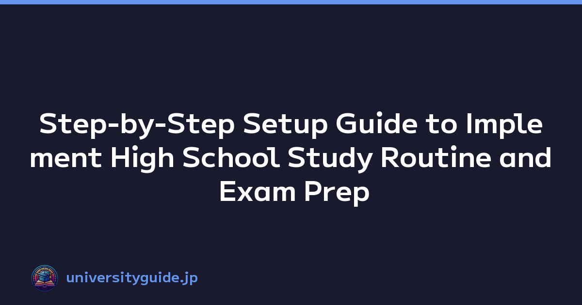 Featured image of post Step-by-Step Setup Guide to Implement High School Study Routine and Exam Prep