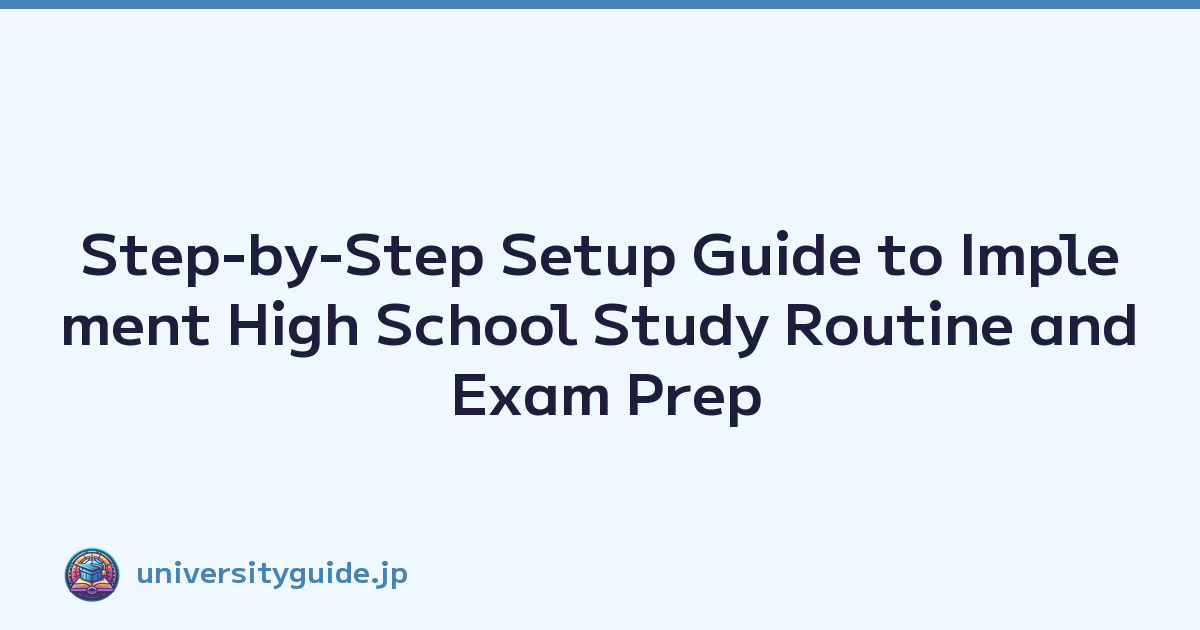 Featured image of post Step-by-Step Setup Guide to Implement High School Study Routine and Exam Prep