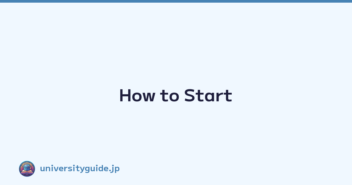 Featured image of post How to Start