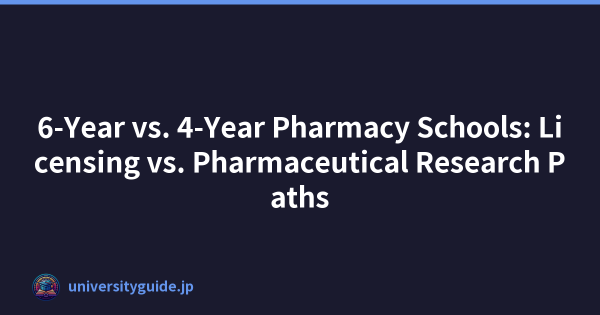 六年制與四年藥學學院：許可與藥物研究路徑