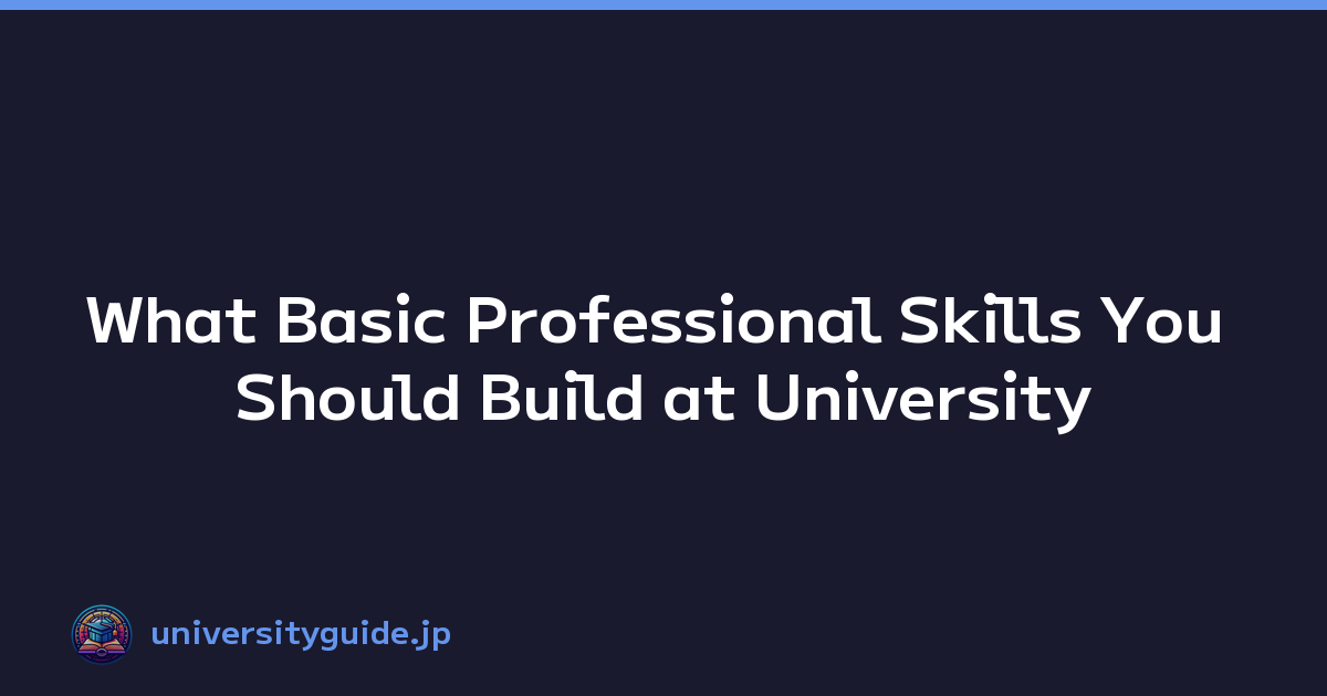 Featured image of post What Basic Professional Skills You Should Build at University