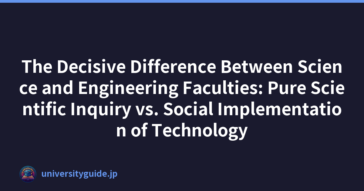 科学与工程学院之间的决定性区别：纯粹的科学探究与技术的社会实施