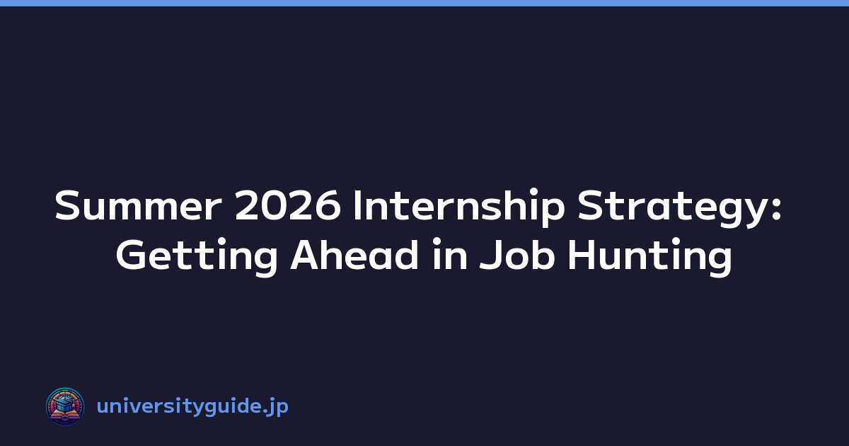 Featured image of post Summer 2026 Internship Strategy: Getting Ahead in Job Hunting