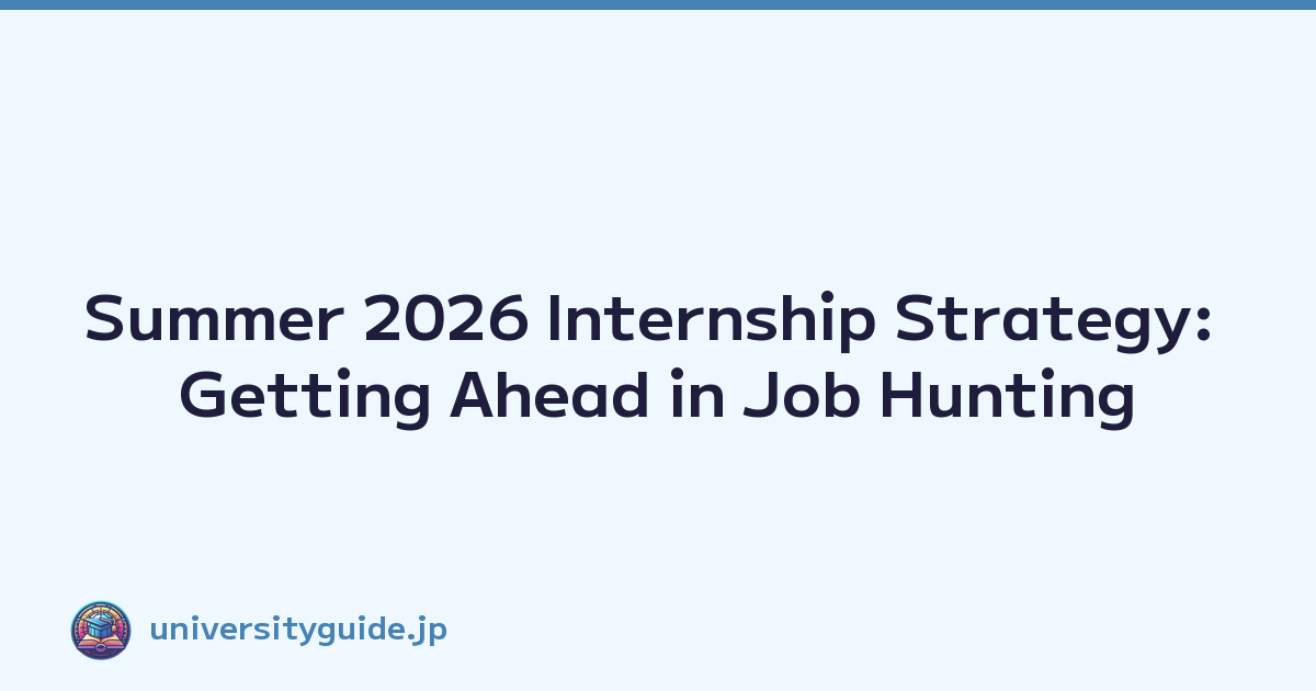 Featured image of post Summer 2026 Internship Strategy: Getting Ahead in Job Hunting