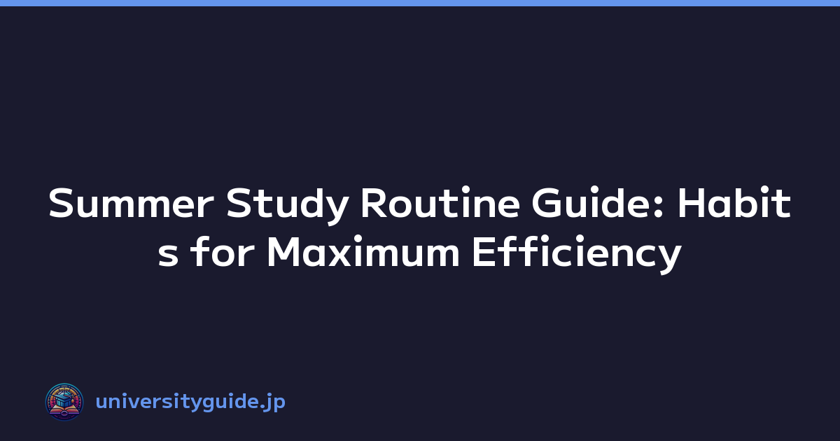Featured image of post Summer Study Routine Guide: Habits for Maximum Efficiency