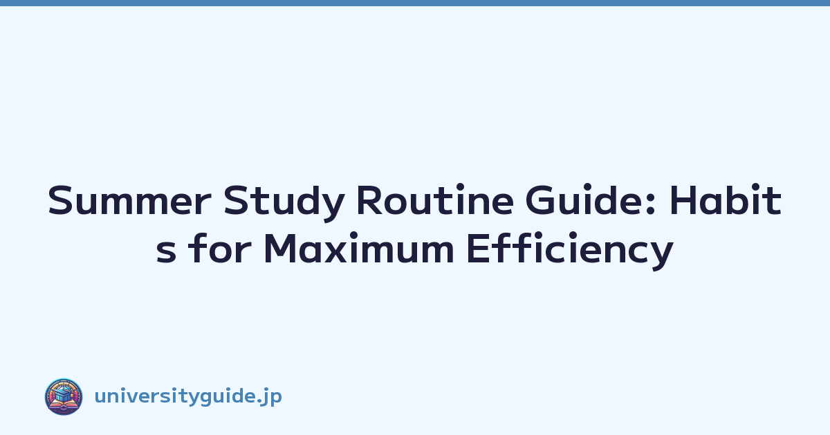 Featured image of post Summer Study Routine Guide: Habits for Maximum Efficiency